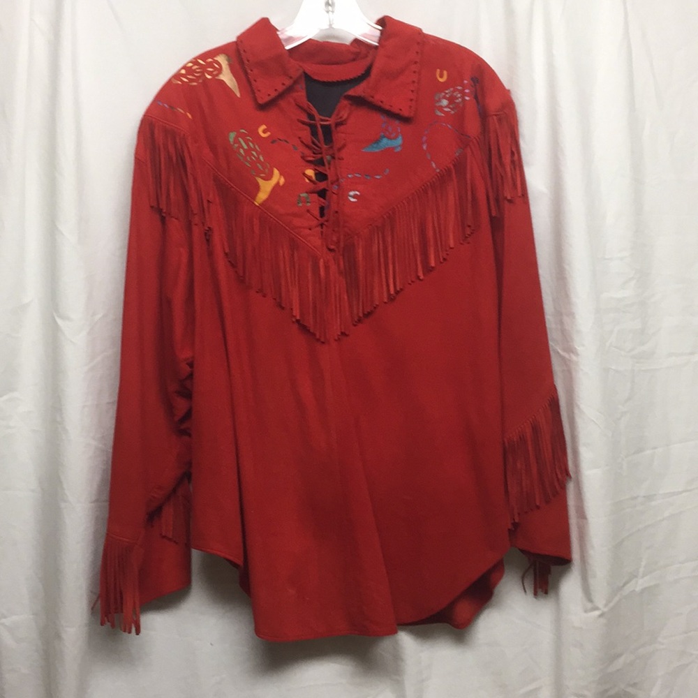 Char Santa Fe beautiful supple, soft suede shirt.